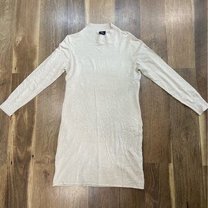 Cream sweater dress